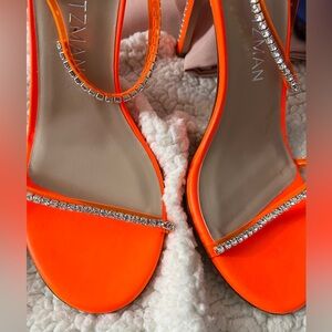 NEW Stuart Weitzman Nudistglam Crystal Heels - Sz 10